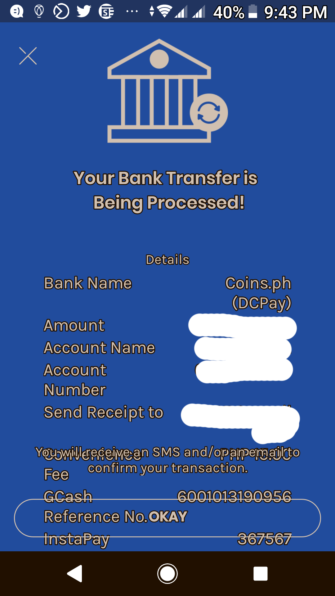 B4 confim to coins